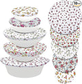 10Pcs Reusable Bowl Covers In 5 Size, Stretch Cloth Fabric Dish Cover Kitchen by CGFOXUO