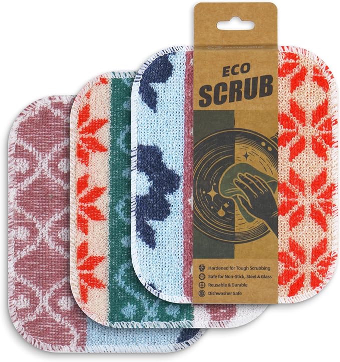 Amarelle GEN II Dish Washing Scrubbers, Made in Green Kitchen Scrubbers by Amarelle
