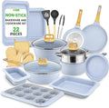 NutriChef 22‑Piece Non‑Stick Ceramic Pots and Pans Set – by NutriChef%E2%84%A2Kitchen