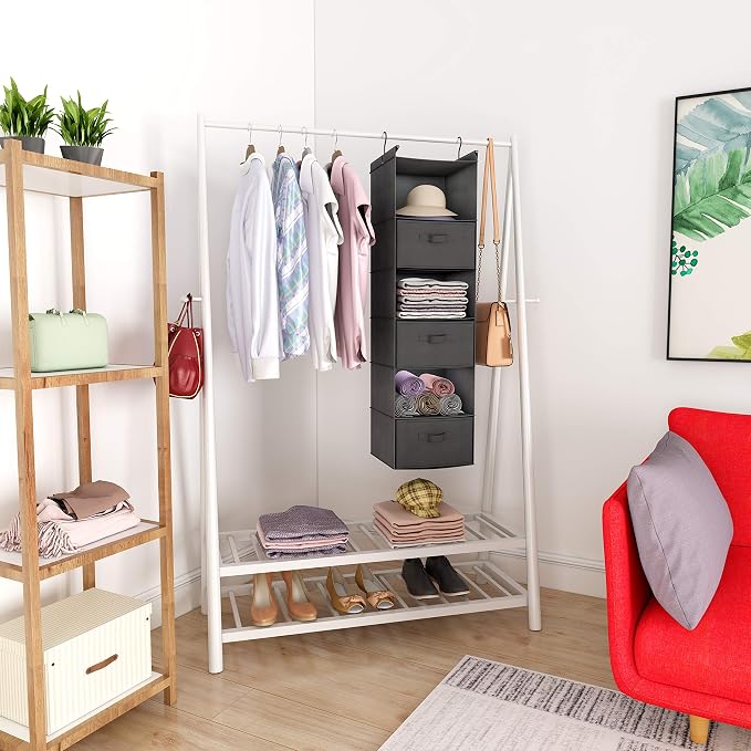 MAX Houser 6 Tier Shelf Hanging Closet Organizer, Closet Hanging Shelf - Image 5