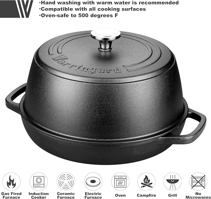 VORRINGARD Cast Iron Dutch Oven Pot - Image 3