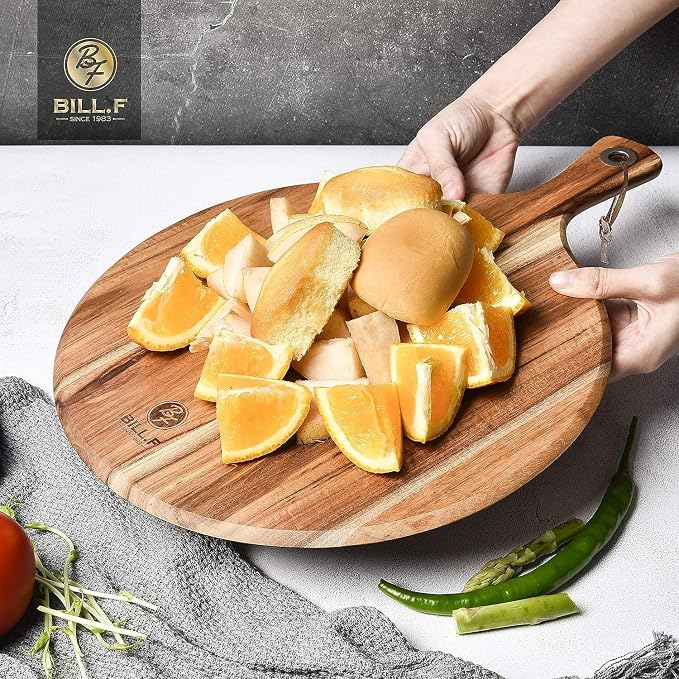 BILL.F Wood Cutting Board for Kitchen Set of 2 Cutting Board Wood - Image 2