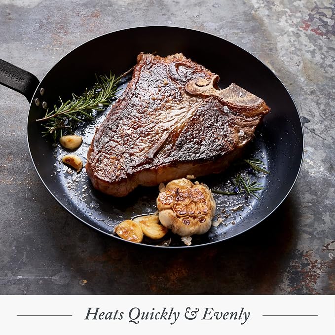 Merten & Storck Pre-Seasoned Carbon Steel 8” Frying Pan Skillet, Use on - Image 6