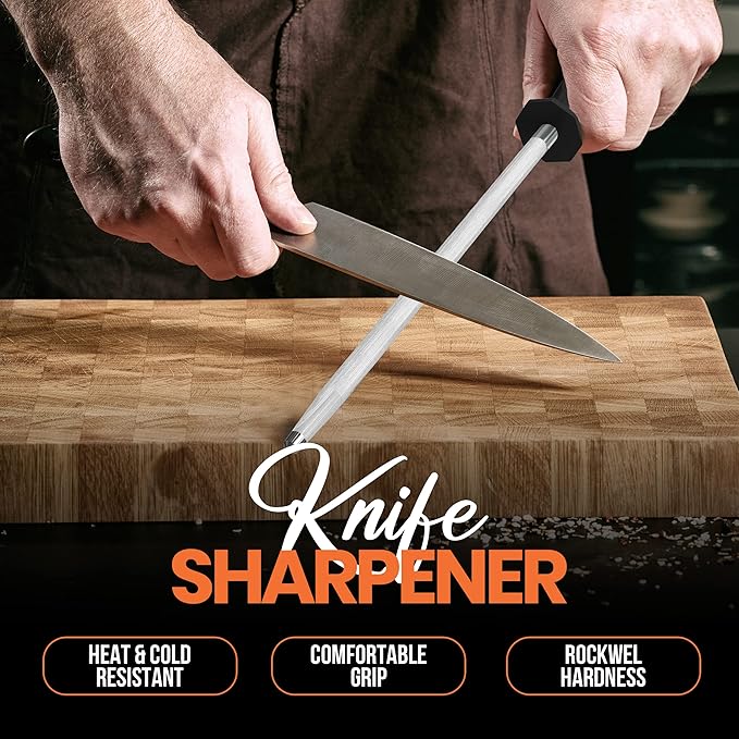 Utopia Kitchen Knife Sharpener Rod 12 Inch, Professional Honing Rod - Image 4