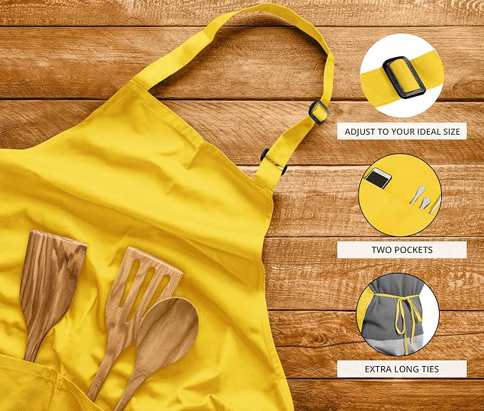 Utopia Kitchen 2 Pack Bib Apron, Adjustable - Image 4