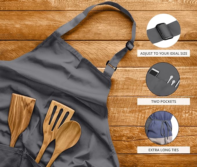 Utopia Kitchen 2 Pack Bib Apron, Adjustable - Image 4
