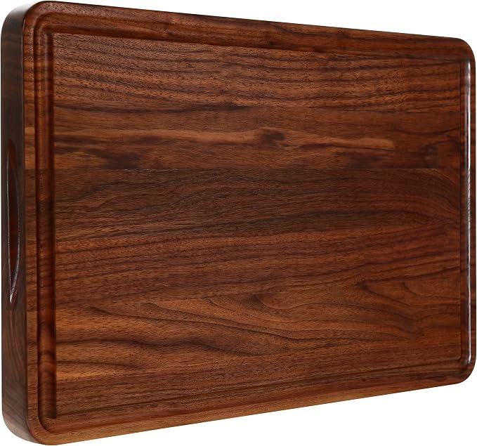 AZRHOM Walnut Wood Cutting Board, 17x11in Large Wooden Chopping Boards by AzrHom