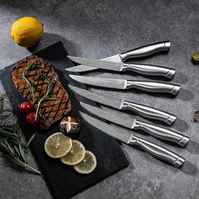 Knife Set, Emojoy 15 Pieces Kitchen Knife Block Set - Image 6