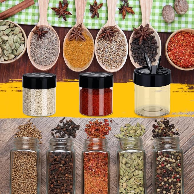 100 Pack 4 oz Spice Jars Plastic Clear Empty Bottles - Image 6