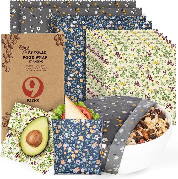 Akeeko Reusable Beeswax Food Wraps by Akeeko