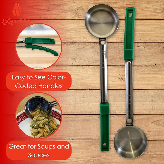 4 Ounce Solid Stainless Steel Portion Control Ladle Spoon - Image 2