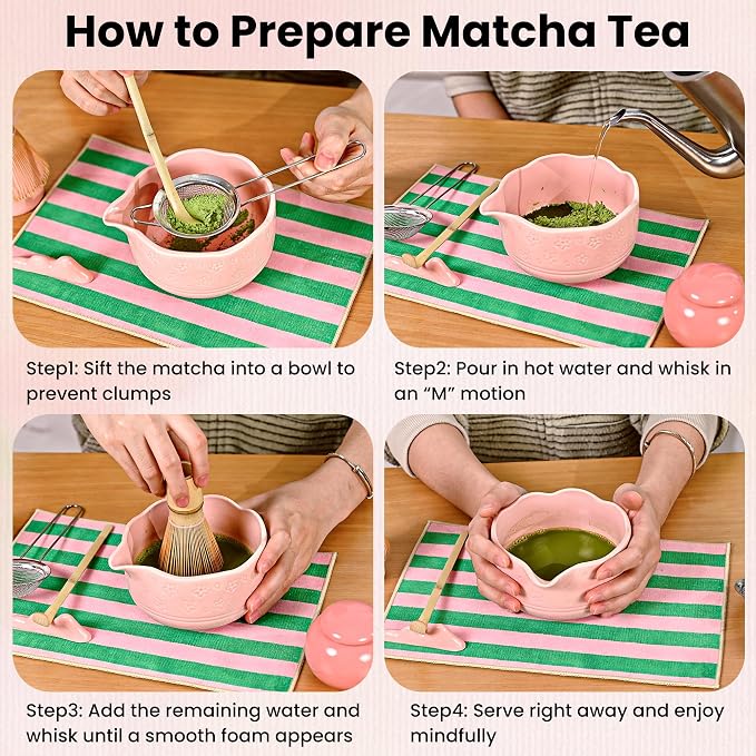 NOVANIA Pink Matcha Whisk Set - Image 3