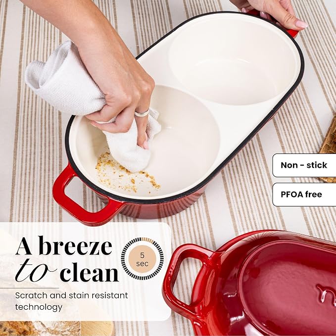 Dutch Oven For Sourdough Bread Baking – Enamelled Cast Iron Bread Loaf Pot – - Image 4