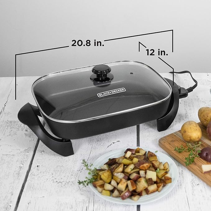 BLACK+DECKER Electric Skillet, Variable Temperature Control, Nonstick Cooking - Image 8