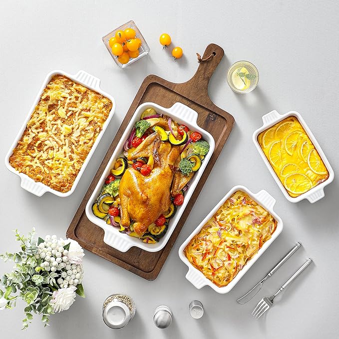 MALACASA Casserole Dishes for Oven, Porcelain Baking Dishes, Ceramic Bakeware - Image 6