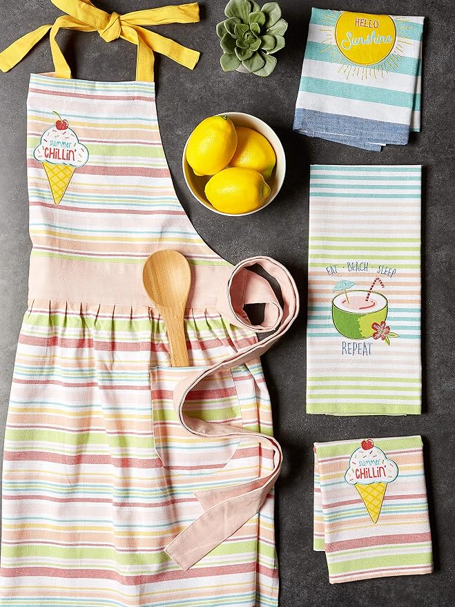 DII Women's Spring & Summer Apron Collection Adjustable, Two Large Pockets & - Image 2