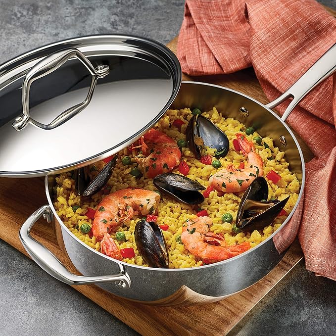 Tramontina Signature Tri-Ply Clad Stainless Steel 3-Quart Saute Pan - Image 3