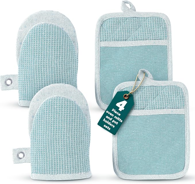 Casa Platino Silicone Oven Mitts & Pot Holders, 4-Piece – Oven Mitt by CasaPlatino