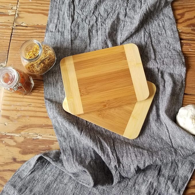 Lipper International Bamboo Wood Two-Tone Kitchen Cutting and Serving Board - Image 5