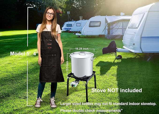 CONCORD 53 QT Stainless Steel Stock Pot w/Basket. Heavy Kettle. Cookware - Image 6