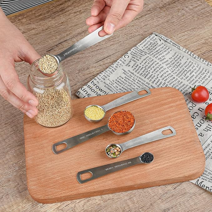 Stainless Steel Measuring Cups and Spoons Set, 18/8 Steel Material Heavy Duty 5 - Image 8