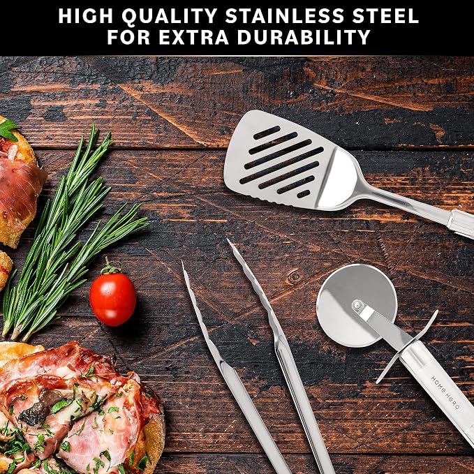 Home Hero 54-Piece Stainless Steel Kitchen Utensils Set - Image 6