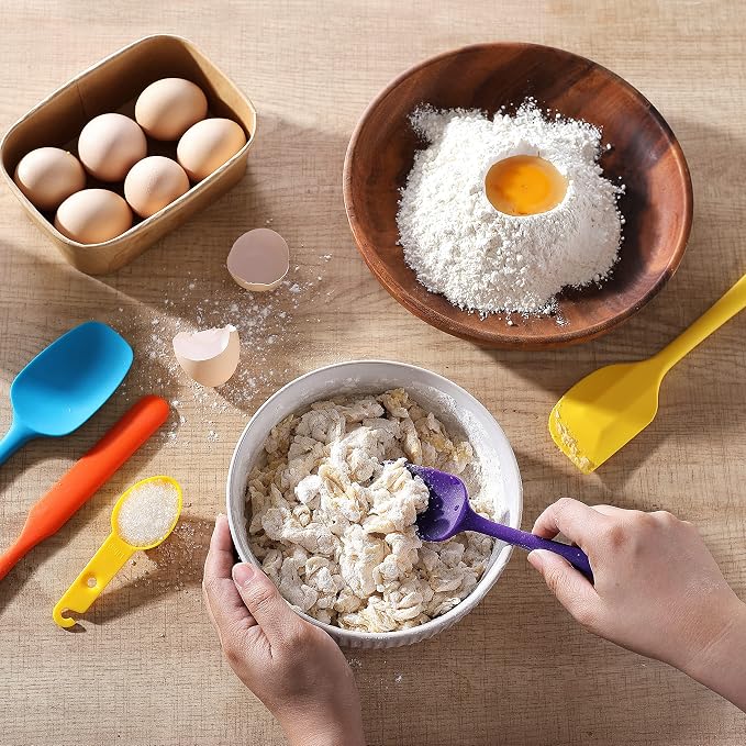 5PCS Silicone Rubber Spatula Set, VITUER Food Grade BPA-Free Spatulas - Image 5