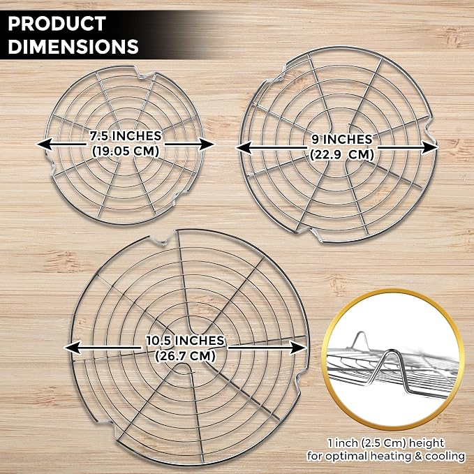 KITCHENATICS Round Cooling Racks - Image 2
