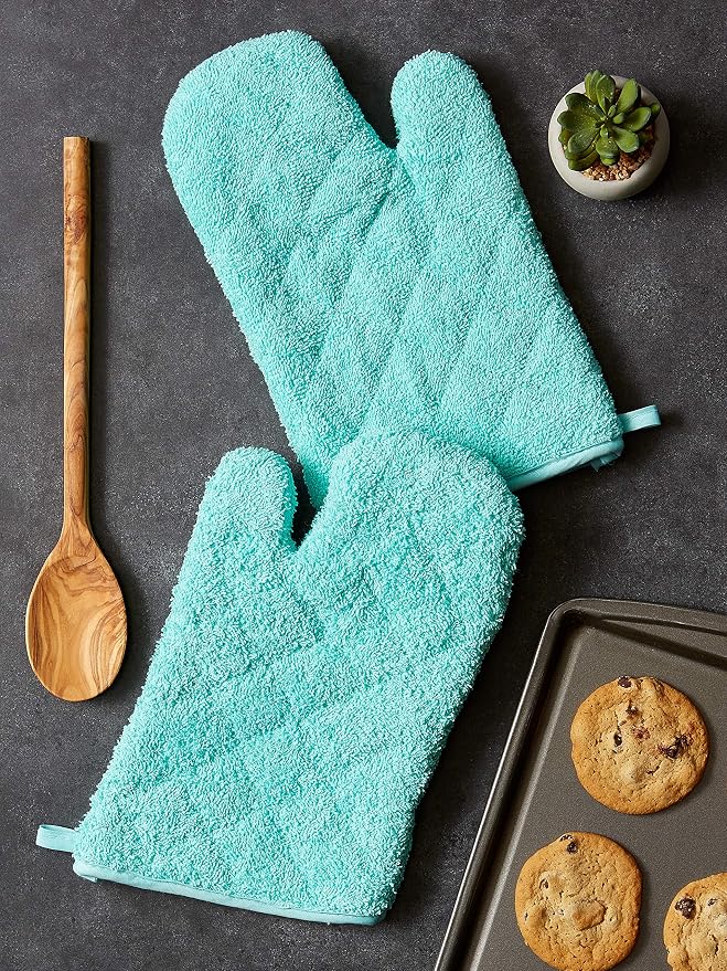 DII Basic Terry Collection 100% Cotton Quilted, Oven Mitt, 2 Piece - Image 2