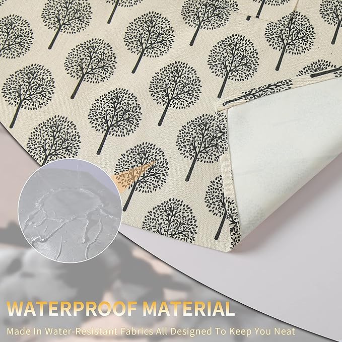 Tosewever 2 Pieces Cotton Linen Waterproof Bib Apron - Image 3