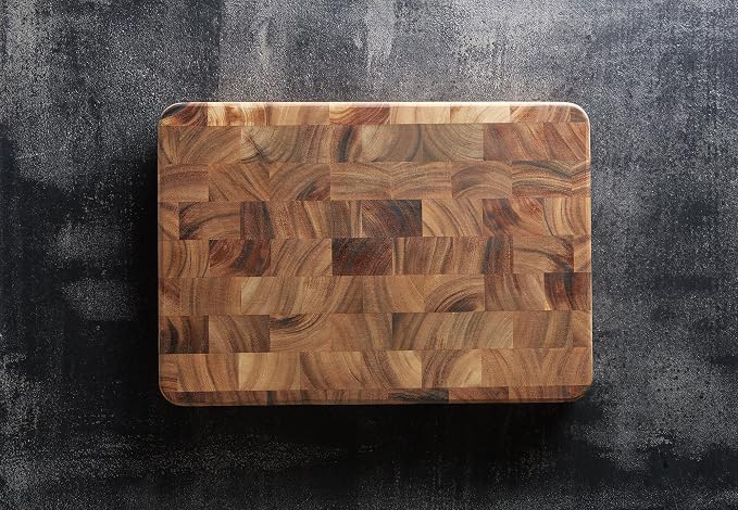 Ironwood Gourmet Large End Grain Prep Station Acacia Wood Cutting Board - Image 4