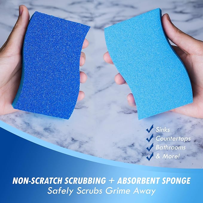 Elitra Essentials Scrubber Sponge, Non-Scratch Hydrophilic Foam Technology - Image 5