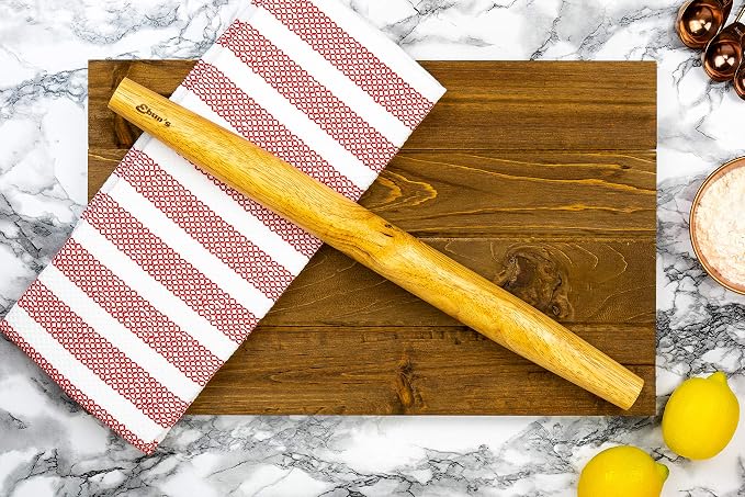 French Rolling Pin – 18 Inch Wooden Dough Roller - Image 2