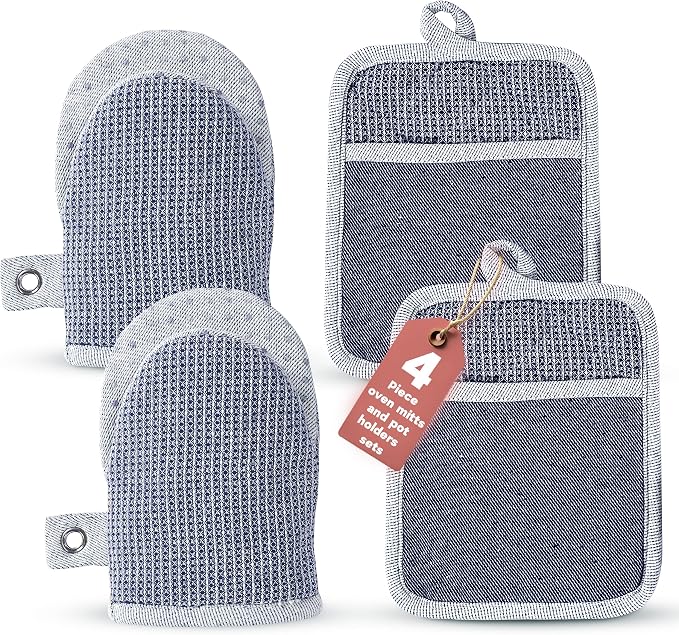 Casa Platino Silicone Oven Mitts & Potholders, 4-Piece – Pot Holders by CasaPlatino