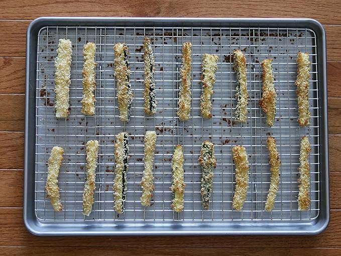 USA Pan Half Sheet Bakeable Cooling Rack, Steel Nonstick Wire - Image 5