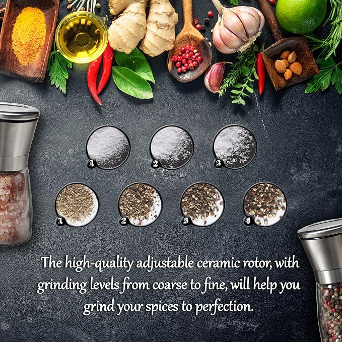 Professional Salt and Pepper Grinder – Premium Stainless Steel Salt and Pepper - Image 3