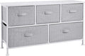 Amazon Basics Extra Wide Fabric 5-Drawer Storage Organizer Unit by AmazonBasics