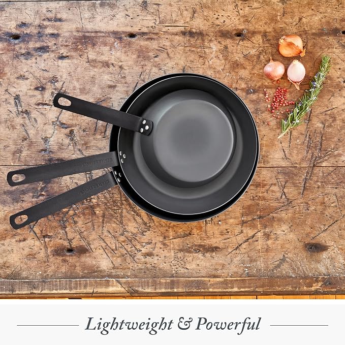 Merten & Storck Pre-Seasoned Carbon Steel 8” Frying Pan Skillet, Use on - Image 8