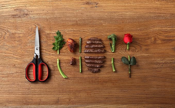 LIVINGO Kitchen Shears Heavy Duty: Cooking Scissors Dishwasher Safe Come Apart - Image 7