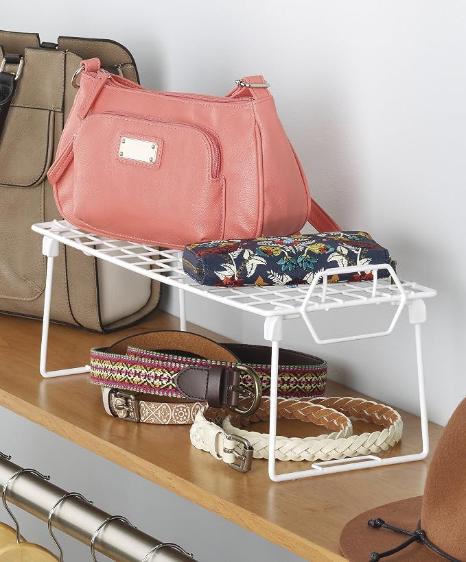 Whitmor Stackable Wire Shelf Organizer, Metal Cabinet Organizer, Space Saving - Image 2