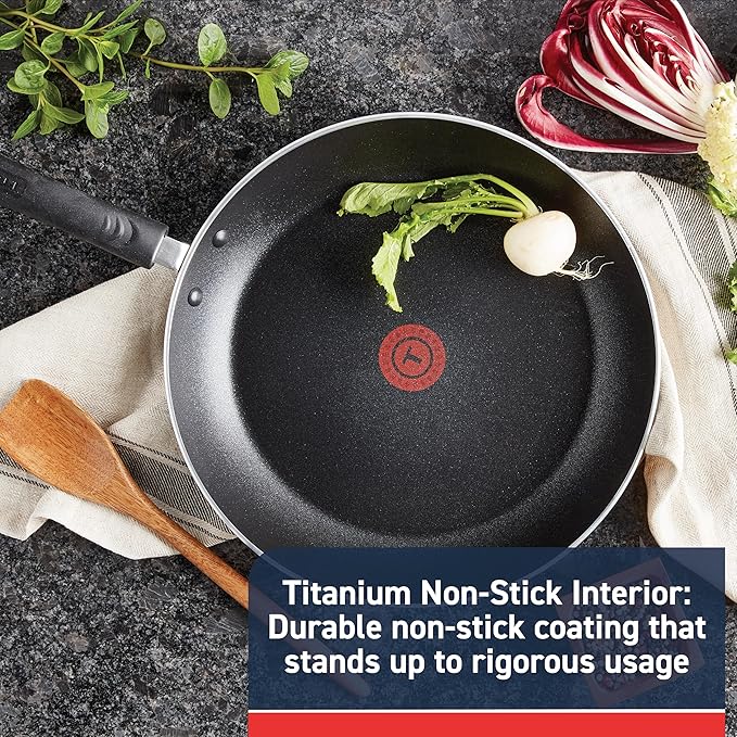 T-Fal Experience Non Stick Fry Pan w/Lid 10 Inch, Oven Broiler Safe 400F - Image 2