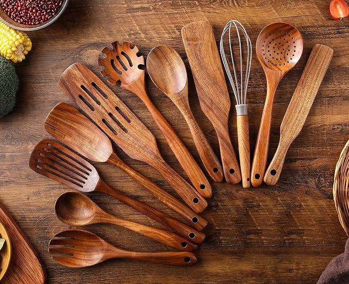 Wooden Kitchen Utensils Set - Image 3