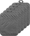 GROBRO7 5Pack Pocket Pot Holders Cotton Heat Resistant Potholder Multipurpose by GROBRO7