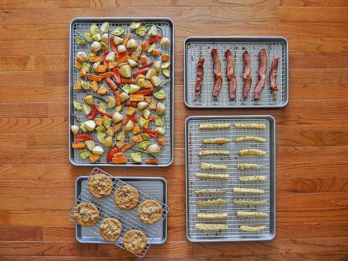 USA Pan Quarter Sheet Oven Safe Nonstick Baking and Cooling Rack - Image 6