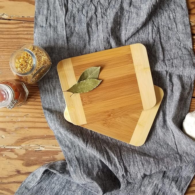 Lipper International Bamboo Wood Two-Tone Kitchen Cutting and Serving Board - Image 4