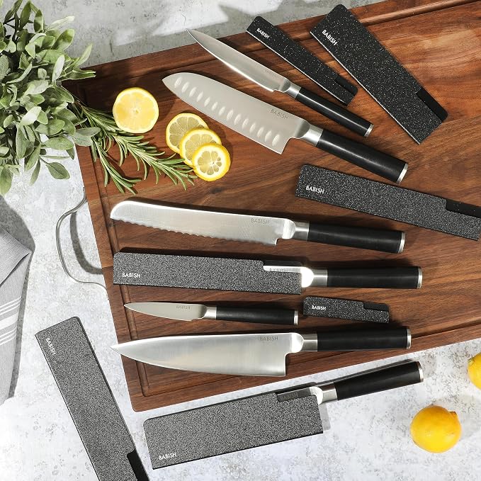 Babish 14-Piece Full Tang Forged Kitchen Knife Set – High-Carbon 1.4116 German - Image 2