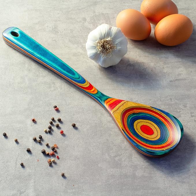 Totally Bamboo Baltique Montego Bay Collection 12-1/2" Wooden Cooking Spoon - Image 3